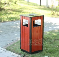 戶外鋼木垃圾桶（tǒng）
