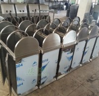 不（bú）鏽（xiù）鋼搖蓋三分（fèn）類垃圾桶（tǒng）生產（chǎn）圖