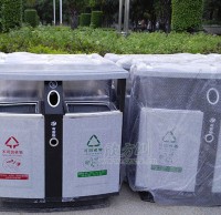 玻（bō）璃鋼仿大理石垃圾（jī）桶 防潮耐腐更出色