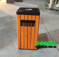 室內經典方形（xíng）鋼木垃圾桶
