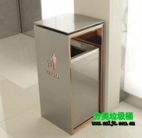 室內（nèi）方形不鏽鋼禁煙標誌垃圾（jī）桶