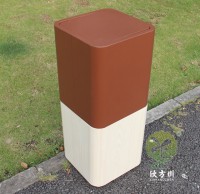 室內仿木紋（wén）方形不（bú）鏽（xiù）鋼果皮箱