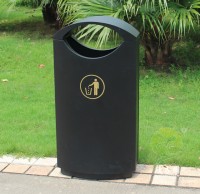 戶外噴（pēn）塑（sù）單桶（tǒng）冷軋鋼板果皮（pí）箱