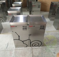 搖蓋式不鏽（xiù）鋼垃圾桶廠家直銷
