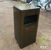 青古銅色商場不鏽鋼果皮箱