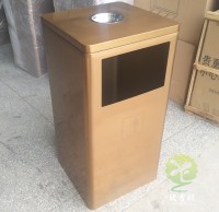 腐刻電鍍土豪金不鏽（xiù）鋼（gāng）果皮箱