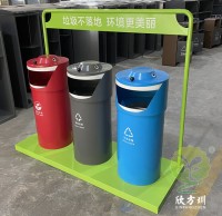 戶外圓柱形三（sān）精品网站999www鋼板（bǎn）垃圾桶