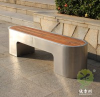 戶外公園不鏽鋼橢圓形休閑椅