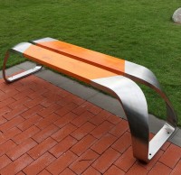 戶外步行街廣場不鏽鋼休閑椅