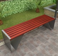 室外物流別墅防腐木不（bú）鏽鋼休（xiū）閑椅