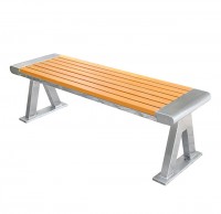 戶外A型椅腳不鏽鋼塑（sù）木休（xiū）閑椅