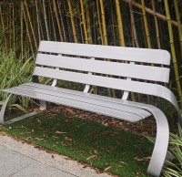 戶外雙人（rén）園林（lín）不（bú）鏽鋼休閑椅