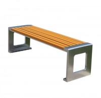 戶（hù）外公園景（jǐng）區雙人座位不鏽（xiù）鋼休閑椅