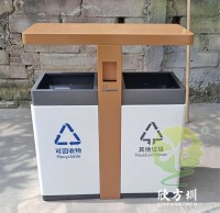 戶外噴塑雙開門不鏽鋼分（fèn）類垃圾（jī）桶