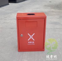 掛壁式噴粉烤漆方形不鏽鋼有害垃圾箱