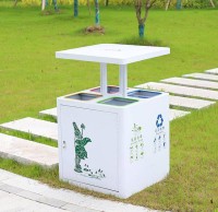 公園新寵彩繪四（sì）分（fèn）類不鏽鋼（gāng）垃圾桶
