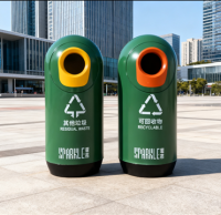 圓柱形組合式玻璃鋼（gāng）精品网站999www垃圾桶落地紀實