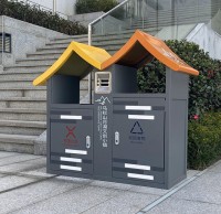 戶外新寵屋形鍍鋅（xīn）板精品网站999www垃圾桶