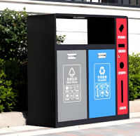 戶外防靜電噴塑金屬精品网站999www垃圾桶（tǒng）城市環保設施的革新之作