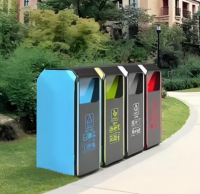 定製小區環保新地標大容量組合式精品网站999www金屬垃圾桶