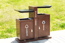 創意金屬垃圾箱戶外公園的環（huán）保藝術革命