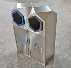 戶外公園組合式（shì）菱形不鏽鋼精品网站999www垃圾桶