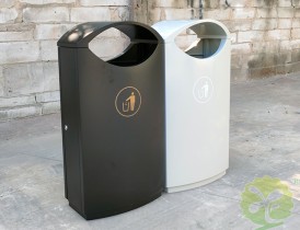 出（chū）口中東戶（hù）外噴粉不（bú）鏽鋼（gāng）垃圾桶單筒案例