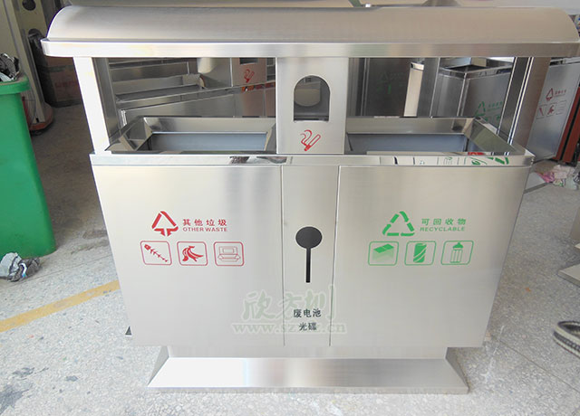 戶外不鏽(xiù)鋼垃(lā)圾桶 戶外不鏽鋼垃圾桶