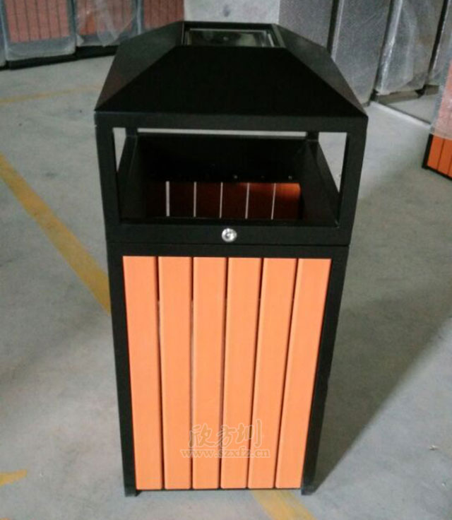 小區鋼木垃圾桶 小區鋼(gāng)木垃圾桶