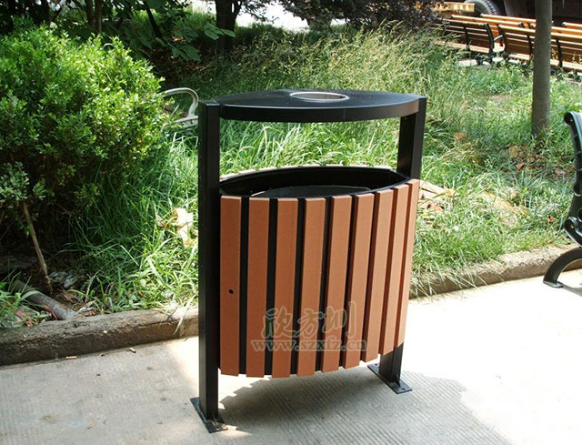 公園鋼（gāng）木垃圾桶