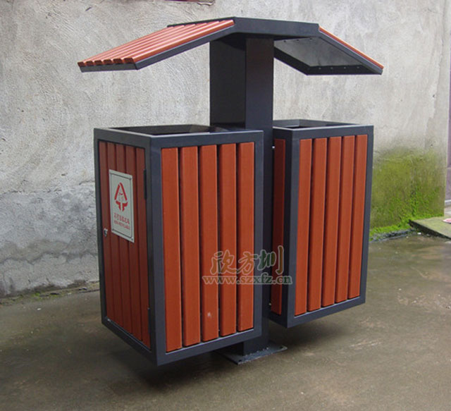 古典鋼木垃圾桶 古典鋼木垃圾桶(tǒng)