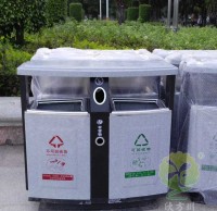 戶外熱銷玻璃鋼分（fèn）類垃圾桶