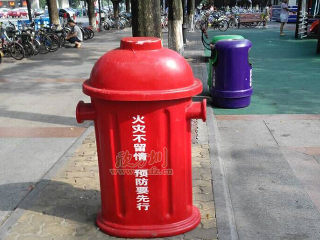 玻璃鋼消防垃圾桶 玻璃(lí)鋼消防垃圾桶